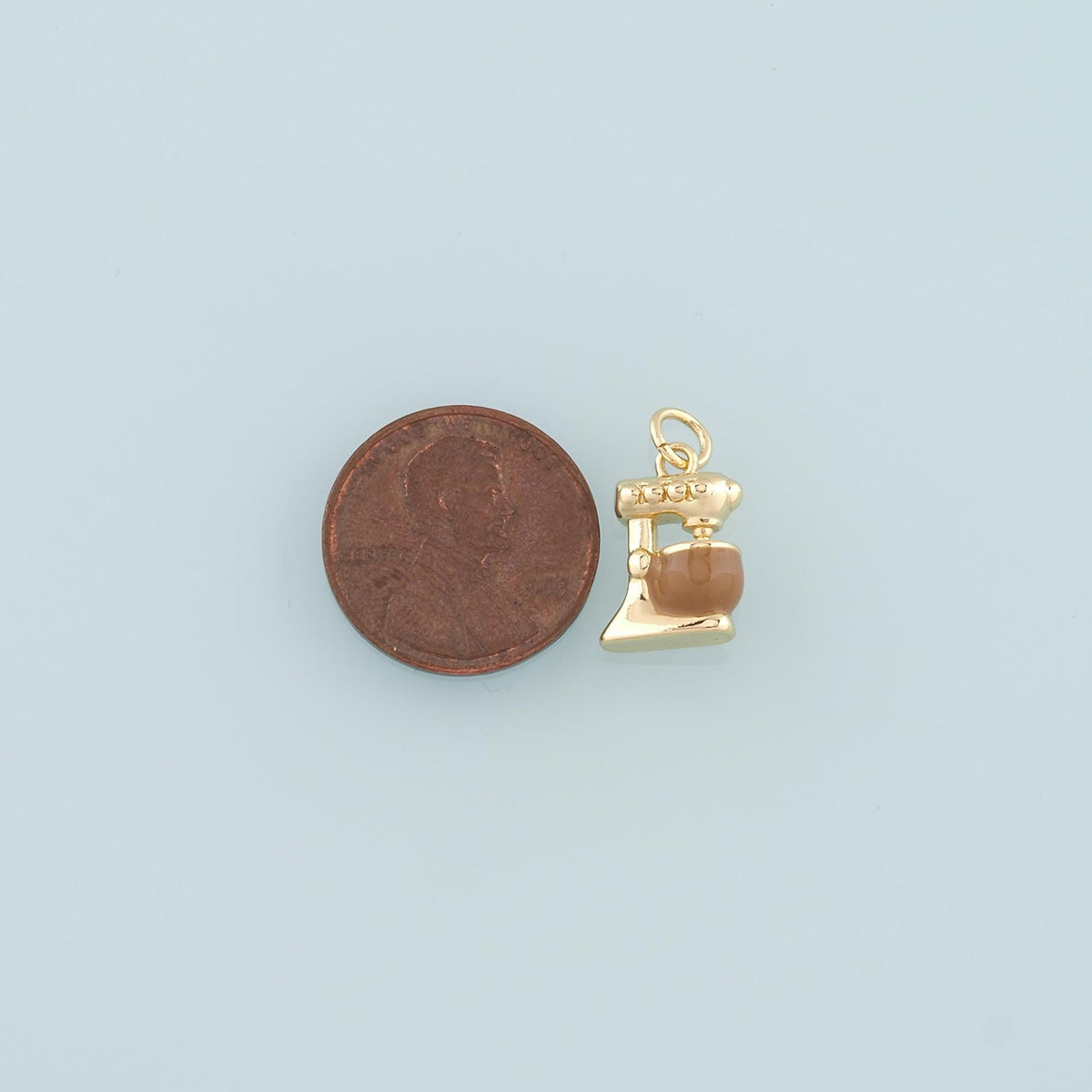 Gold Coffee Charm,18K Gold Filled Coffee Machine Pendant,Enamel Coffee Machine Charm Bracelet Necklace for DIY Jewelry Making