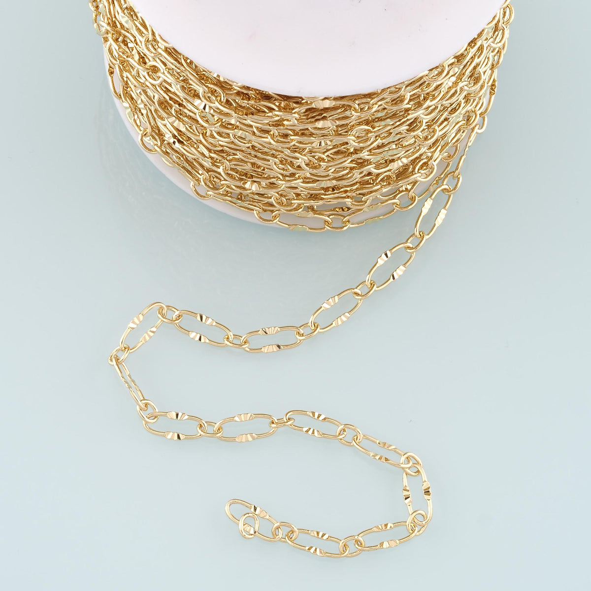 18K Gold Filled Oval Oval Chain 14.5 mm, 3.28 ft for Jewelry Making