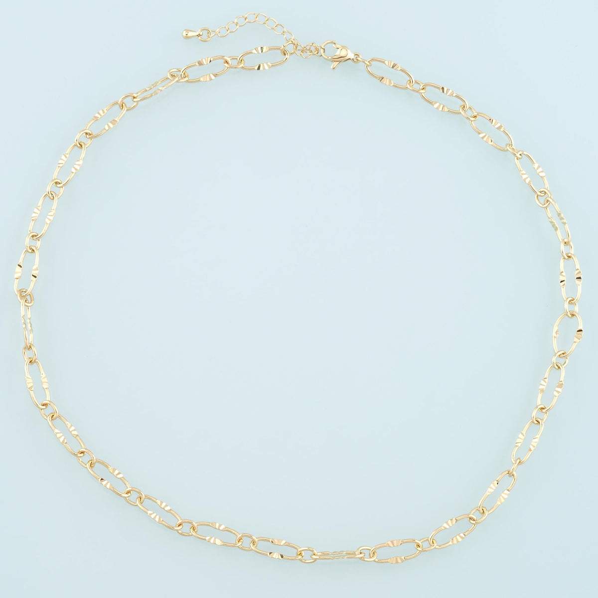 18K Gold Filled Oval Paperclip Chain 2 in for Jewelry Making