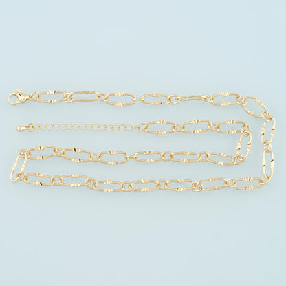 18K Gold Filled Oval Paperclip Chain 2 in for Jewelry Making