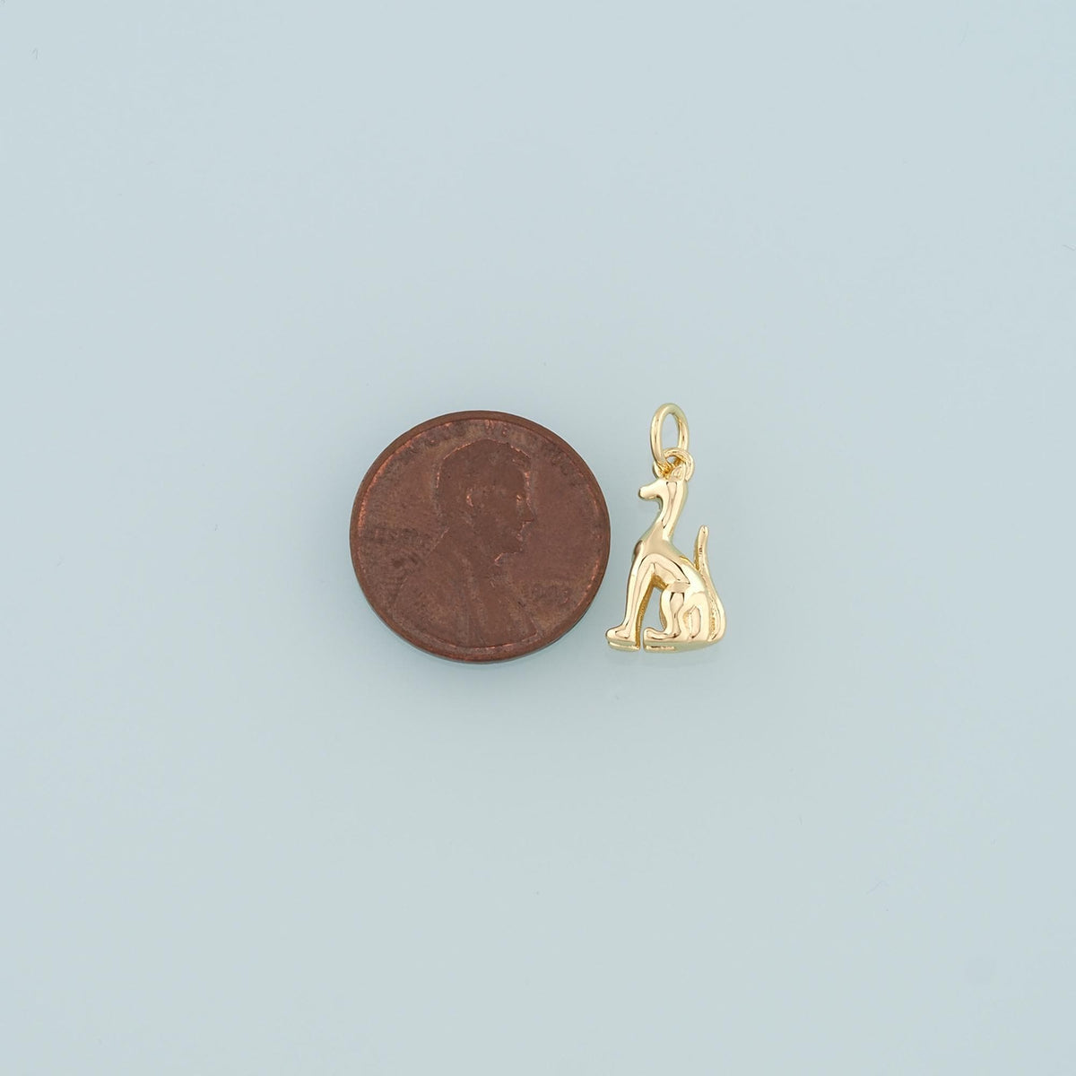 Gold Dog Charms,18K Gold Filled Dog Pendant,Cute Dog Charm Bracelet Necklace for DIY Jewelry Making Supply