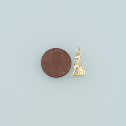 Gold Dog Charms,18K Gold Filled Dog Pendant,Cute Dog Charm Bracelet Necklace for DIY Jewelry Making Supply
