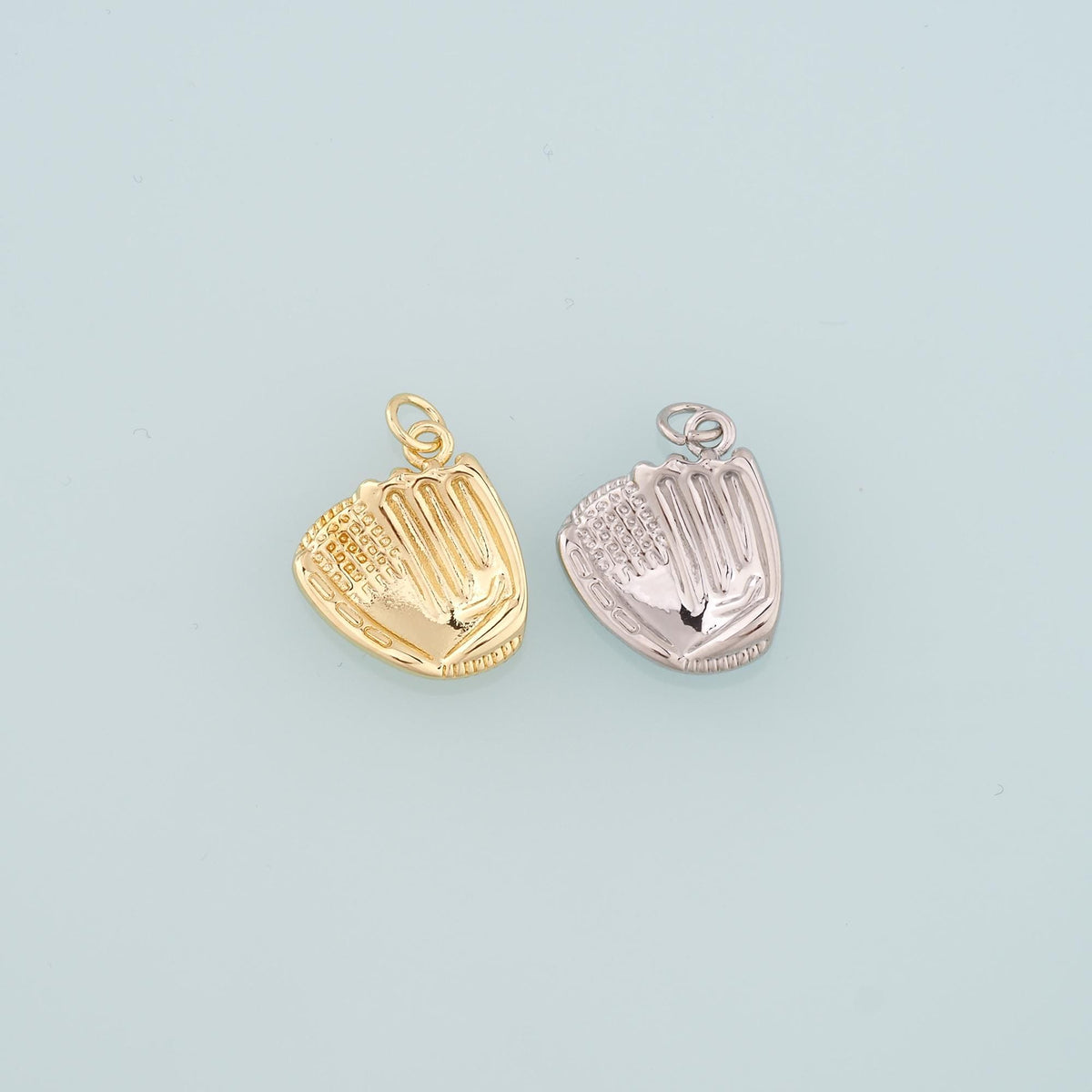 18K Gold Filled Baseball Glove Pendant,Baseball Charm Bracelet Necklace for DIY Jewelry Making Supply