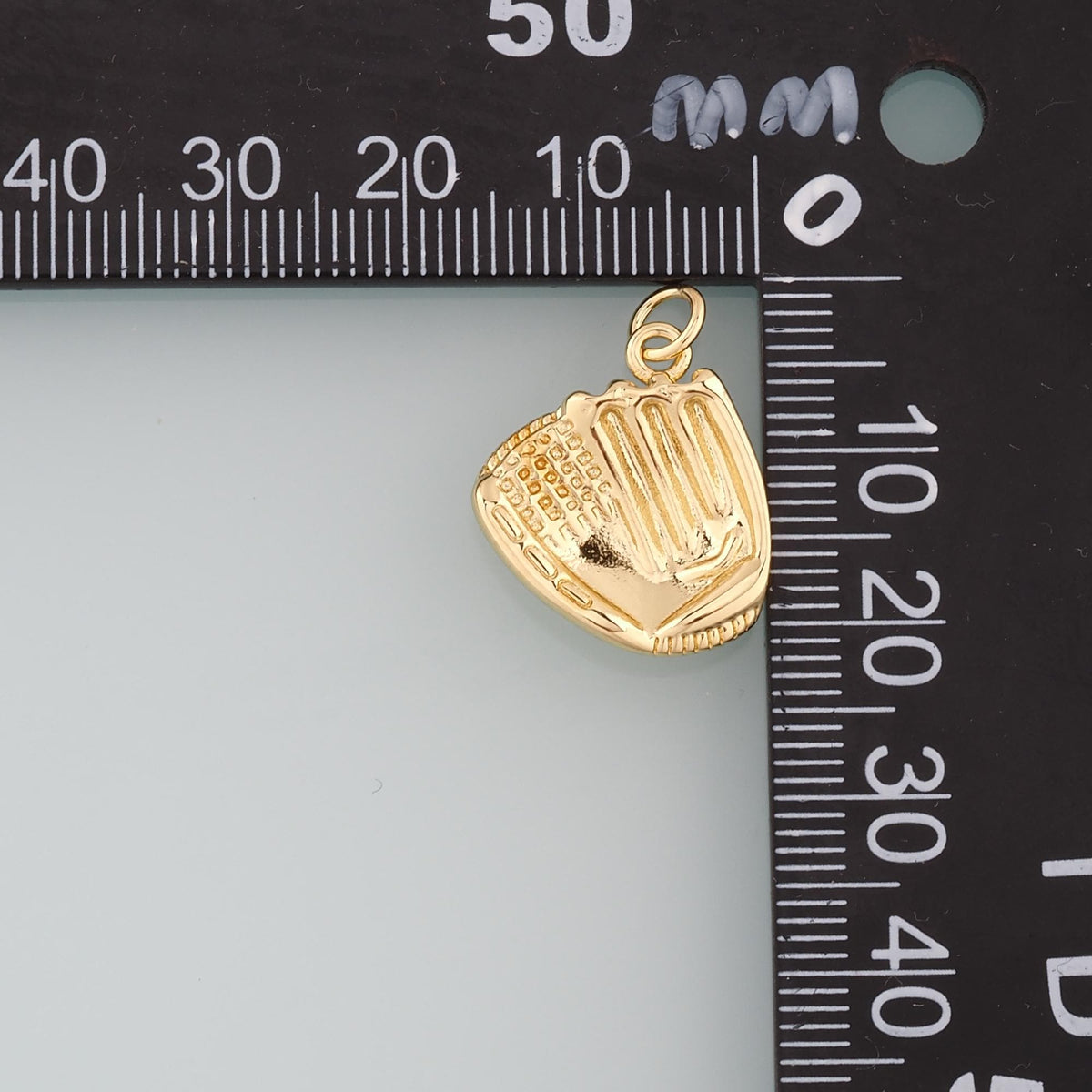 18K Gold Filled Baseball Glove Pendant,Baseball Charm Bracelet Necklace for DIY Jewelry Making Supply