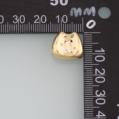 18K Gold Filled Hand CZ Charm Pendant for Jewelry Making