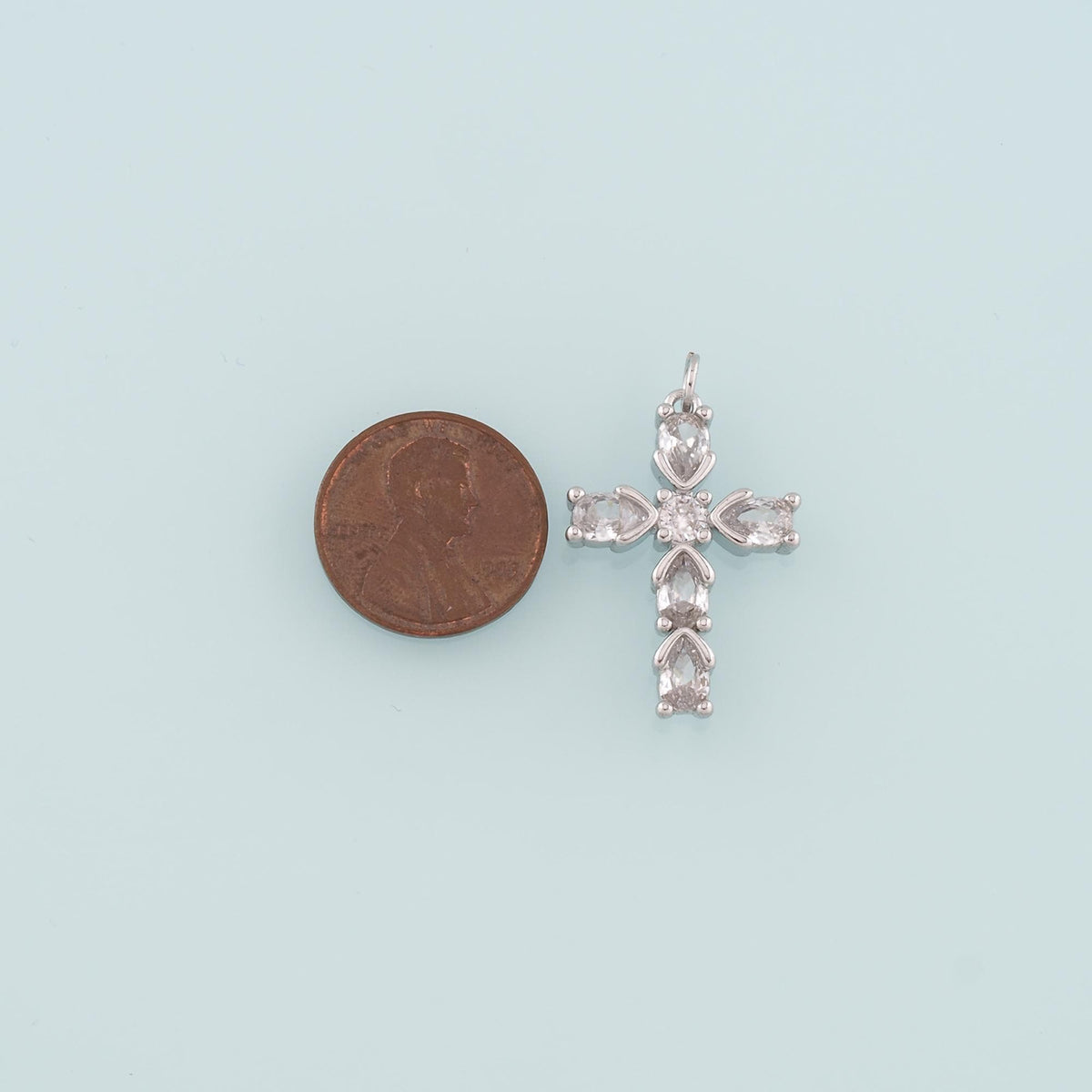 Gold Cross Charms,18K Gold Filled Cross Pendant,Religion Charm Bracelet Necklace for DIY Jewelry Making Supply