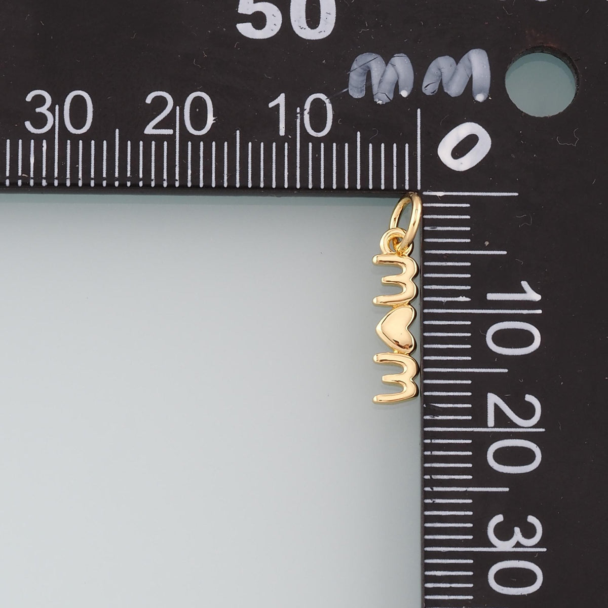 18K Gold Filled Mom Pendant,Mom Charm Bracelet Necklace for DIY Jewelry Making Supply