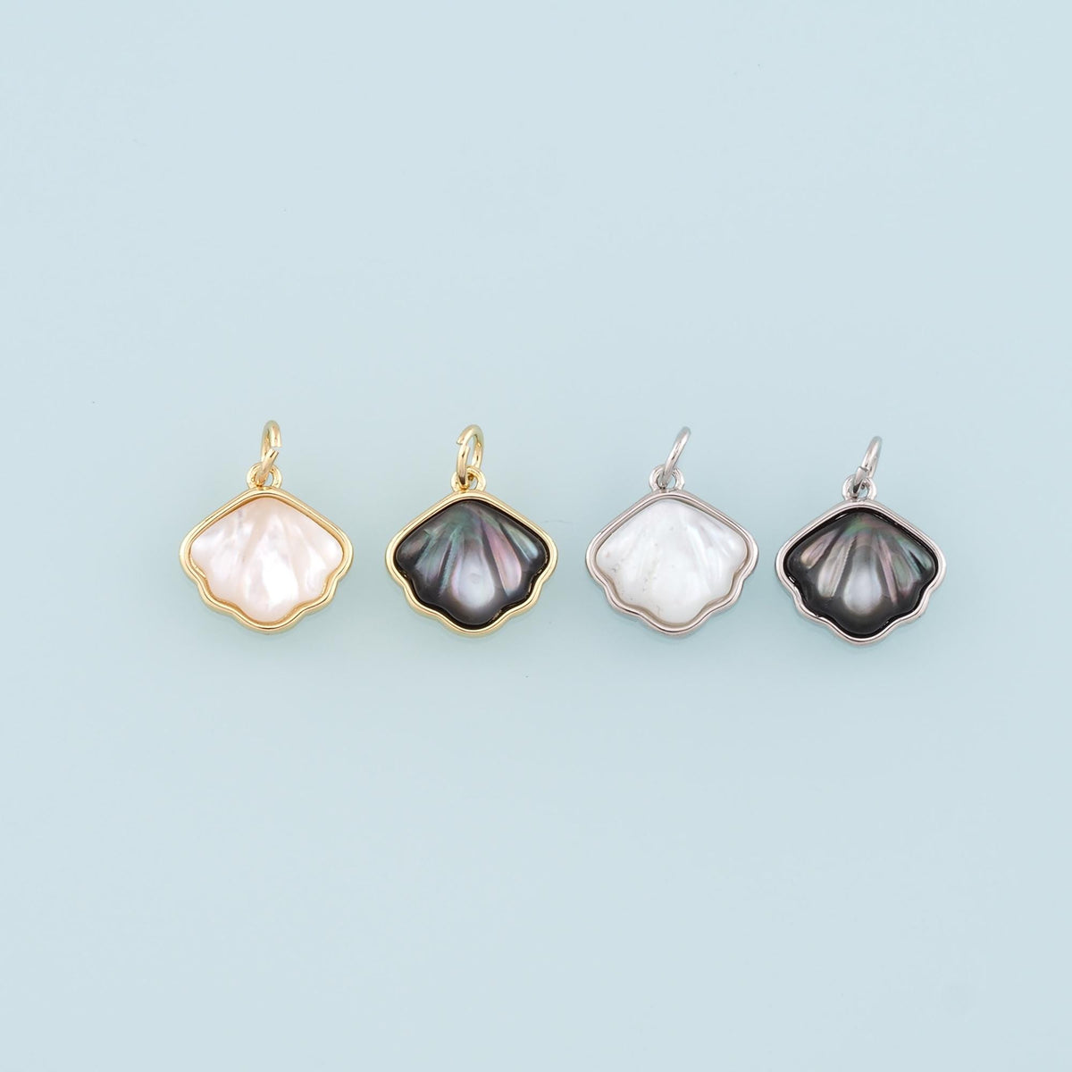 Gold Shell Charms,18K Gold Filled Conch Pendant,Dainty Conch Shell Charm Bracelet Necklace for DIY Jewelry Making Supply