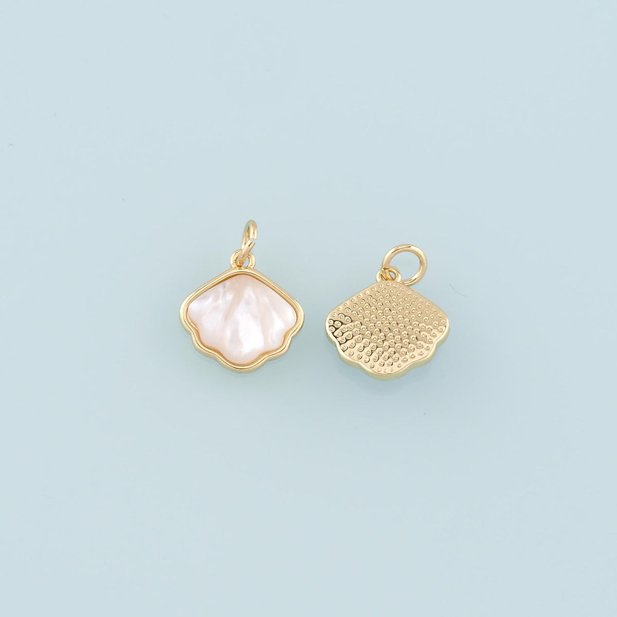 Gold Shell Charms,18K Gold Filled Conch Pendant,Dainty Conch Shell Charm Bracelet Necklace for DIY Jewelry Making Supply