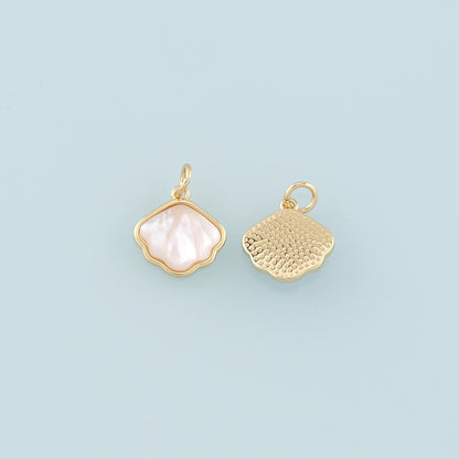 Gold Shell Charms,18K Gold Filled Conch Pendant,Dainty Conch Shell Charm Bracelet Necklace for DIY Jewelry Making Supply