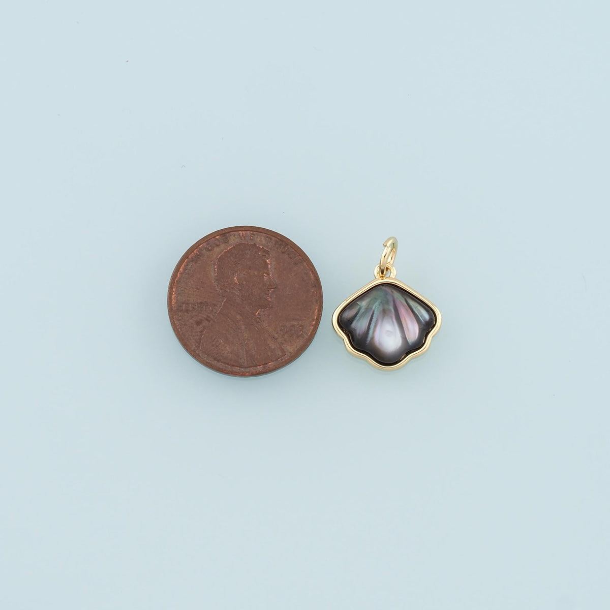 Gold Shell Charms,18K Gold Filled Conch Pendant,Dainty Conch Shell Charm Bracelet Necklace for DIY Jewelry Making Supply