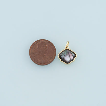 Gold Shell Charms,18K Gold Filled Conch Pendant,Dainty Conch Shell Charm Bracelet Necklace for DIY Jewelry Making Supply