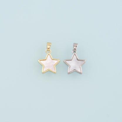 18K Gold Filled Star Charm Pendant for Jewelry Making