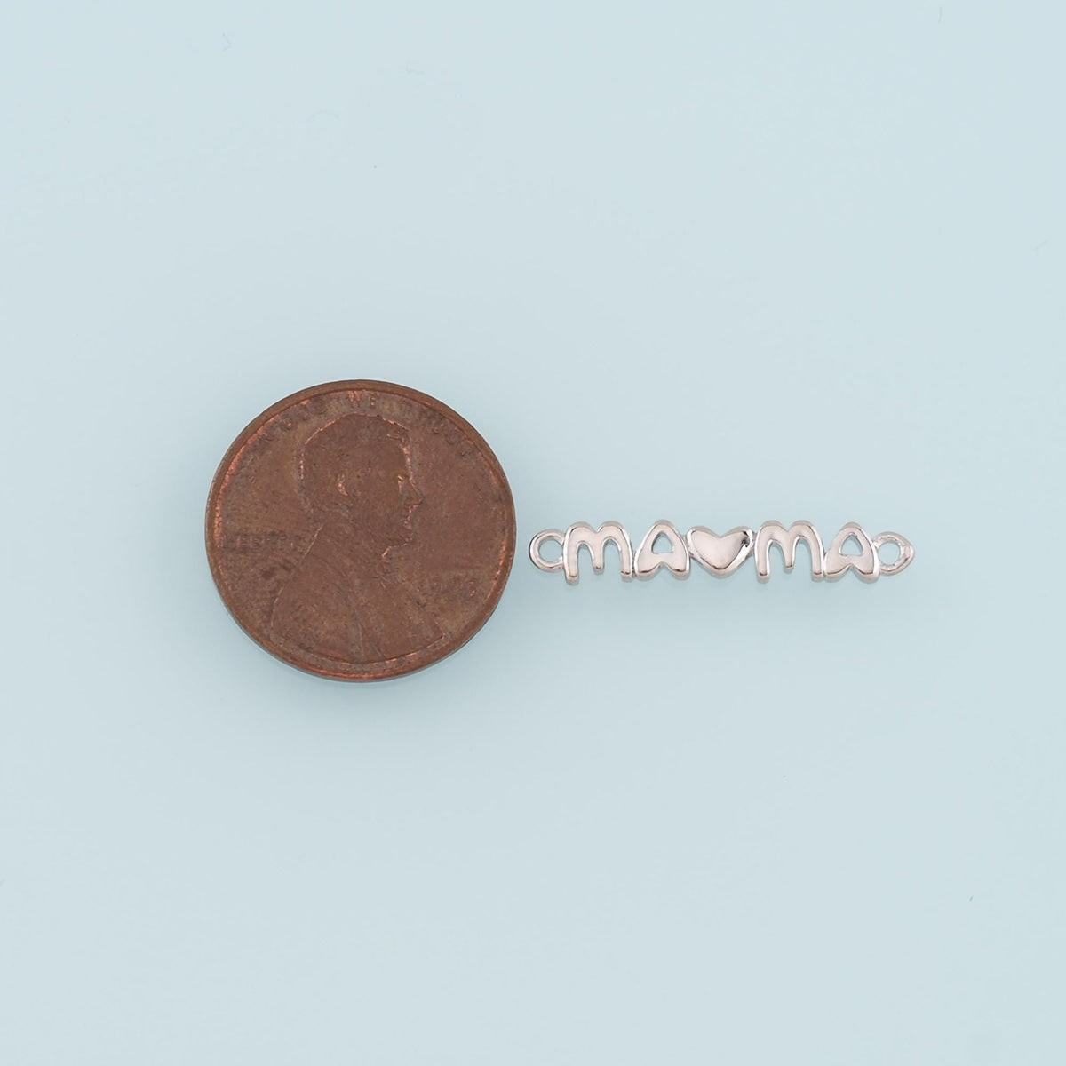 18K Gold Filled Mama Connector,Mama Charm Bracelet Necklace for DIY Jewelry Making Supply