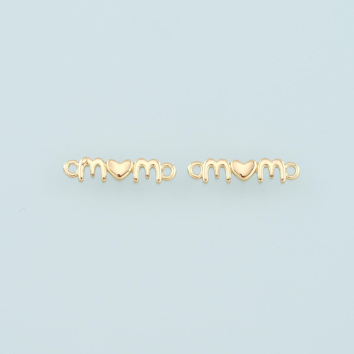 18K Gold Filled Mom Connector,Mom Charm Bracelet Necklace for DIY Jewelry Making Supply