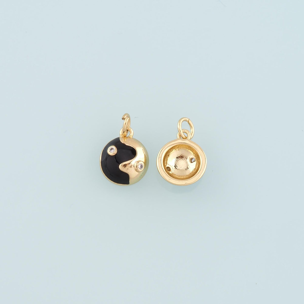 18K Gold Filled Hand Enamel Charm Pendant for Jewelry Making