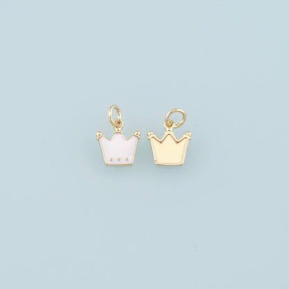18K Gold Filled Enamel Charm Pendant for Jewelry Making