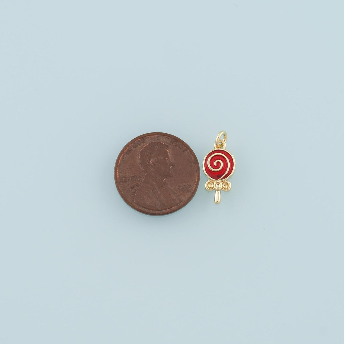 18K Gold Filled Enamel Charm Pendant for Jewelry Making