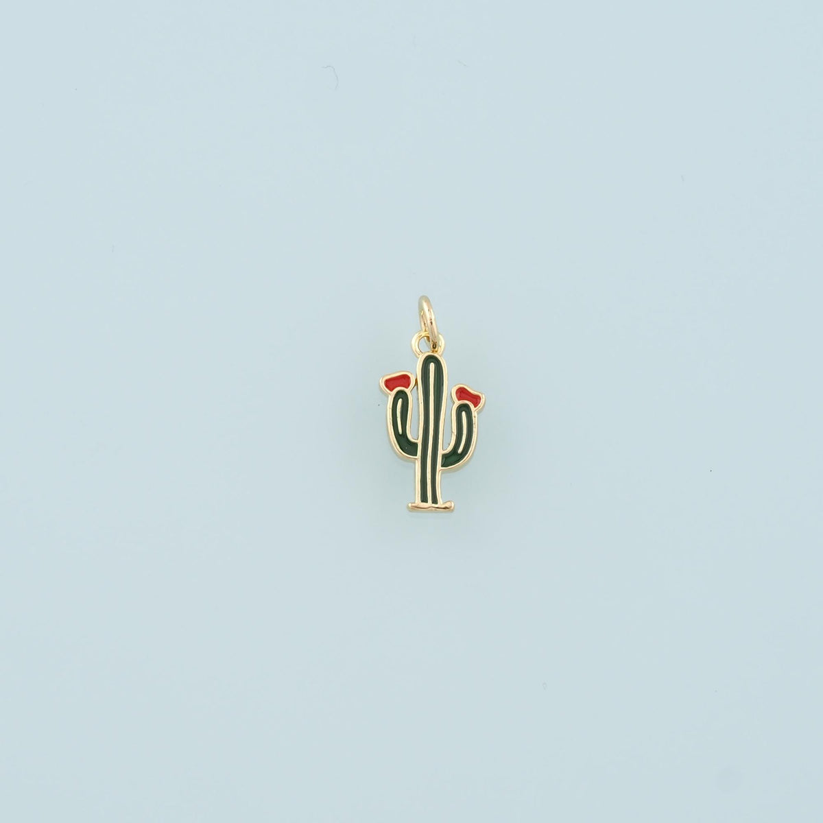 18K Gold Filled Hand Enamel Charm Pendant for Jewelry Making