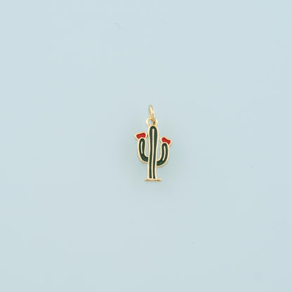 18K Gold Filled Hand Enamel Charm Pendant for Jewelry Making