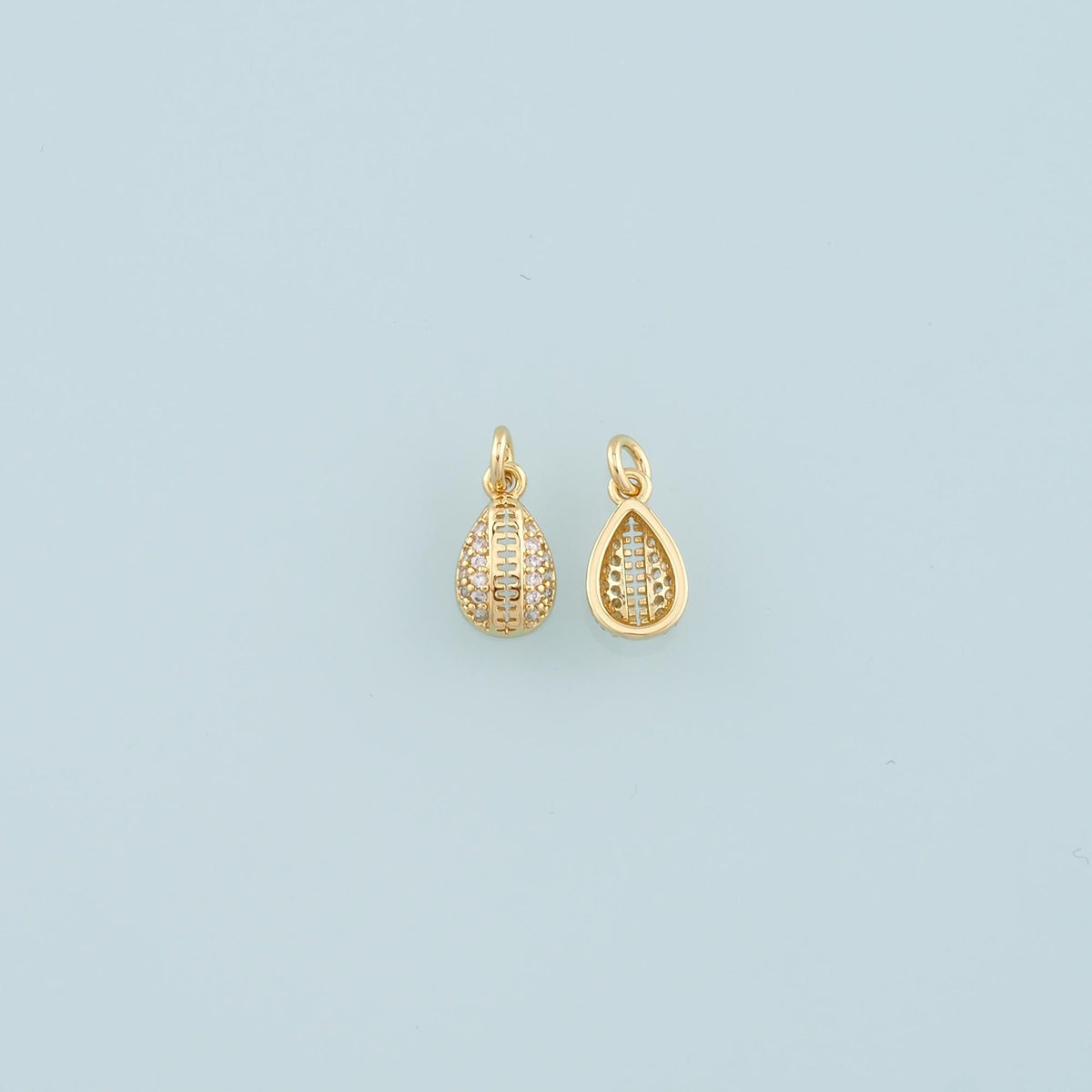 18K Gold Filled Hand CZ Charm Pendant for Jewelry Making