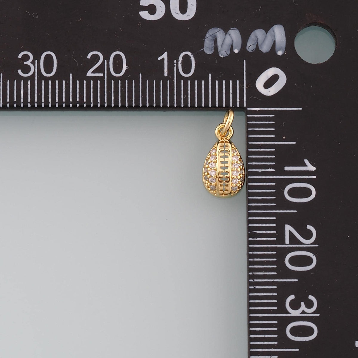 18K Gold Filled Hand CZ Charm Pendant for Jewelry Making