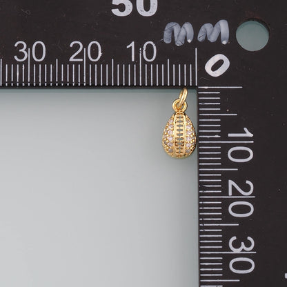 18K Gold Filled Hand CZ Charm Pendant for Jewelry Making