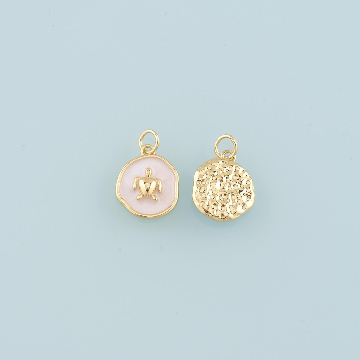 Gold Turtle Charms,18K Gold Filled Turtle Pendant,Enamel Turtle Charm Bracelet Necklace for DIY Jewelry Making Supply