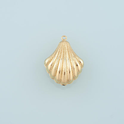 Gold Conch Charms,18K Gold Filled Big Shell Pendant,Conch Shell Charm Bracelet Necklace for DIY Jewelry Making Supply