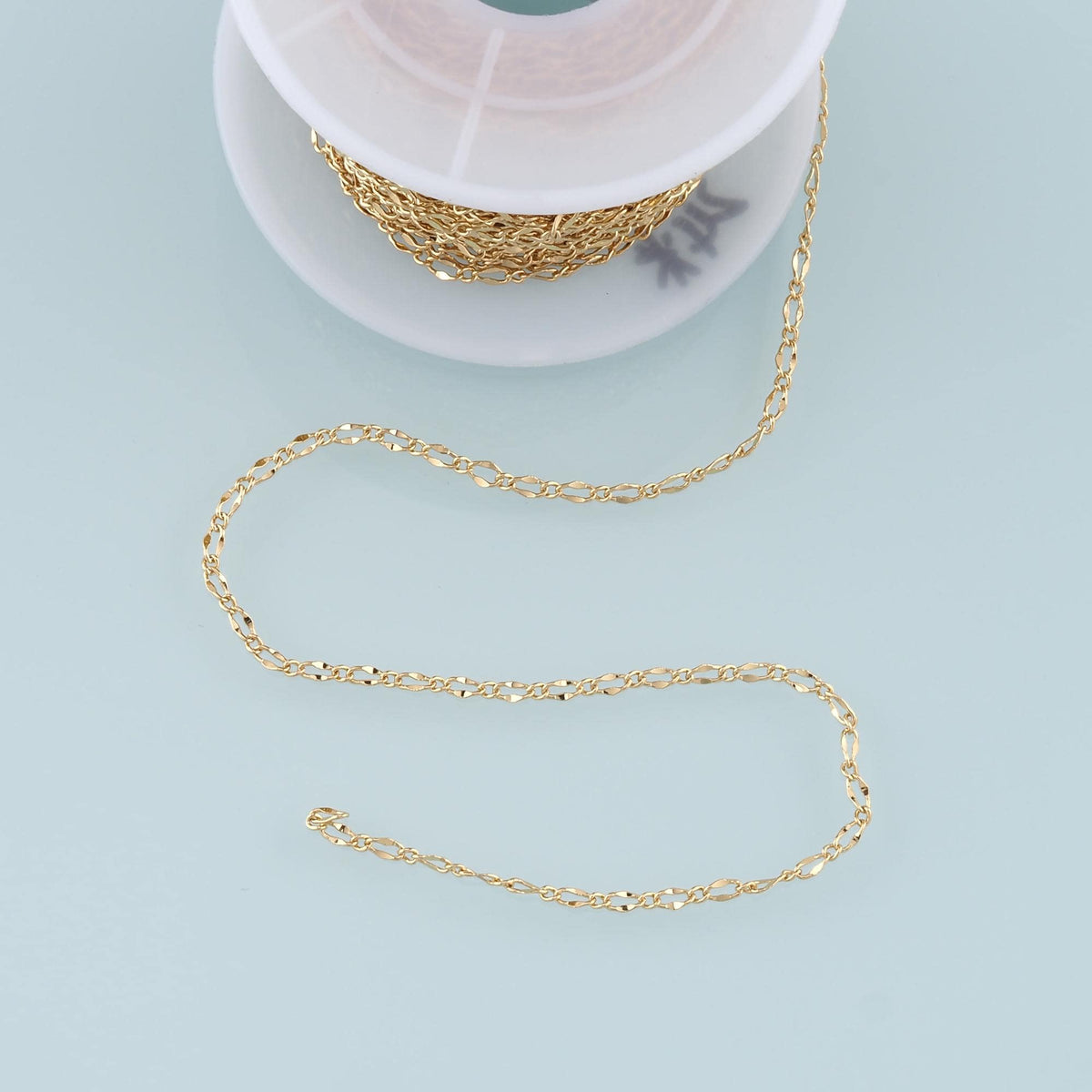 18K Gold Filled Oval Oval Chain 4 mm, 3.28 ft for Jewelry Making
