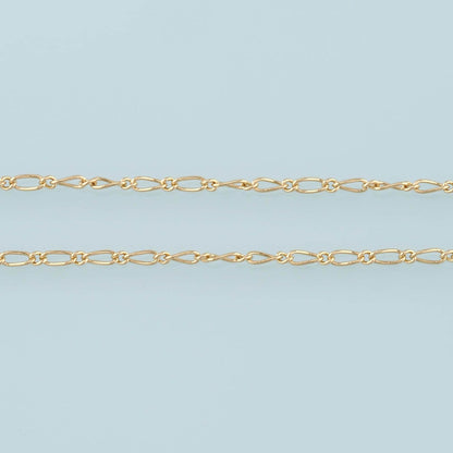Gold Oval Chain,18K Gold Filled Paper Clip Chain for Necklace Bracelet DIY Jewelry Making Supply 3x6mm