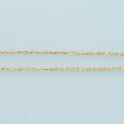 Gold Oval Chain,18K Gold Filled Texture Oval Chain for Necklace Bracelet DIY Jewelry Making Supply 3.5x5mm