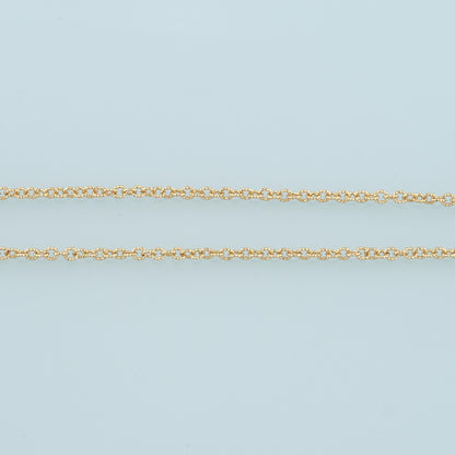 Gold Oval Chain,18K Gold Filled Texture Oval Chain for Necklace Bracelet DIY Jewelry Making Supply 3.5x4mm