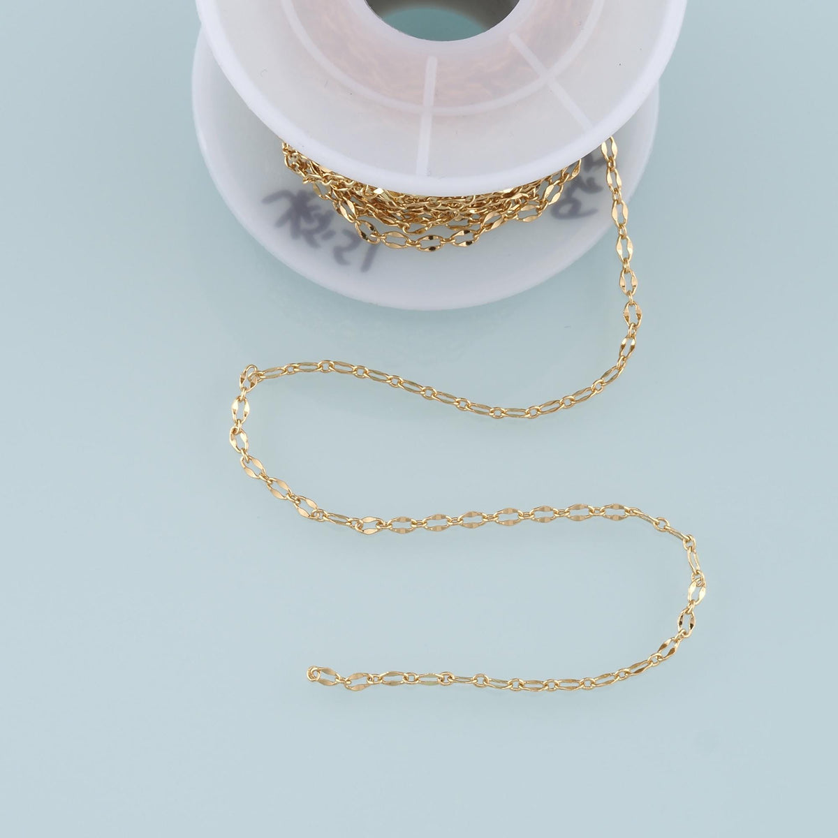 18K Gold Filled Oval Oval Chain 4 mm, 3.28 ft for Jewelry Making
