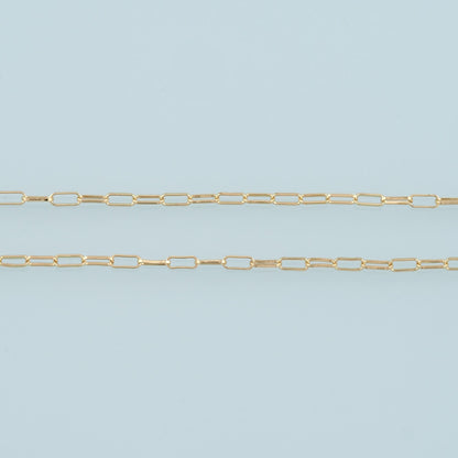 Gold Paper Clip Chain,18K Gold Filled Oval Chain for Necklace Bracelet DIY Jewelry Making Supply 2.5x6.5mm