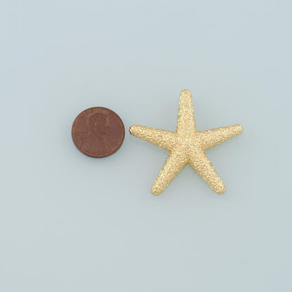 Gold Big Starfish Charms,18K Gold Filled Sea star Pendant,Starfish Charm Bracelet Necklace for DIY Jewelry Making Supply