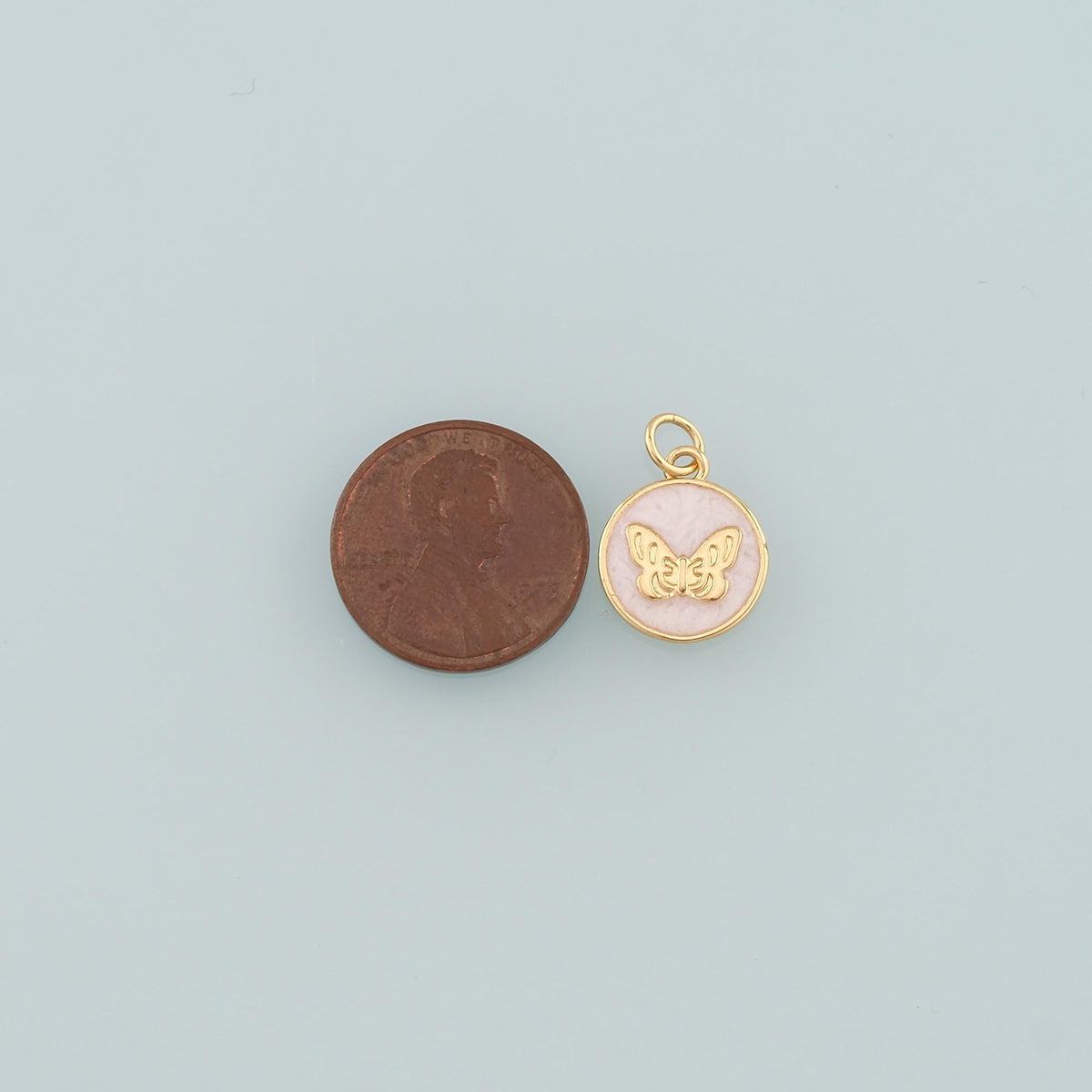 Gold Butterfly Charms,18K Gold Filled Butterfly Pendant,Enamel Butterfly Charm Bracelet Necklace for DIY Jewelry Making Suppl
