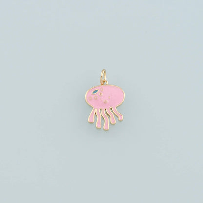 18K Gold Filled Fish Enamel Charm Pendant for Jewelry Making
