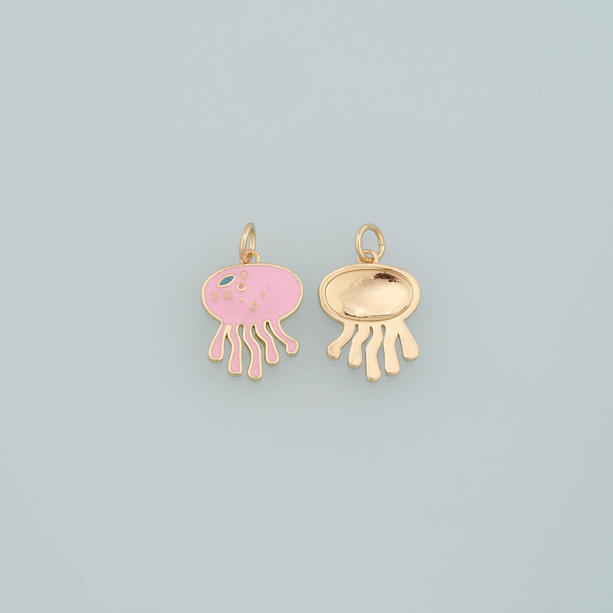 18K Gold Filled Fish Enamel Charm Pendant for Jewelry Making