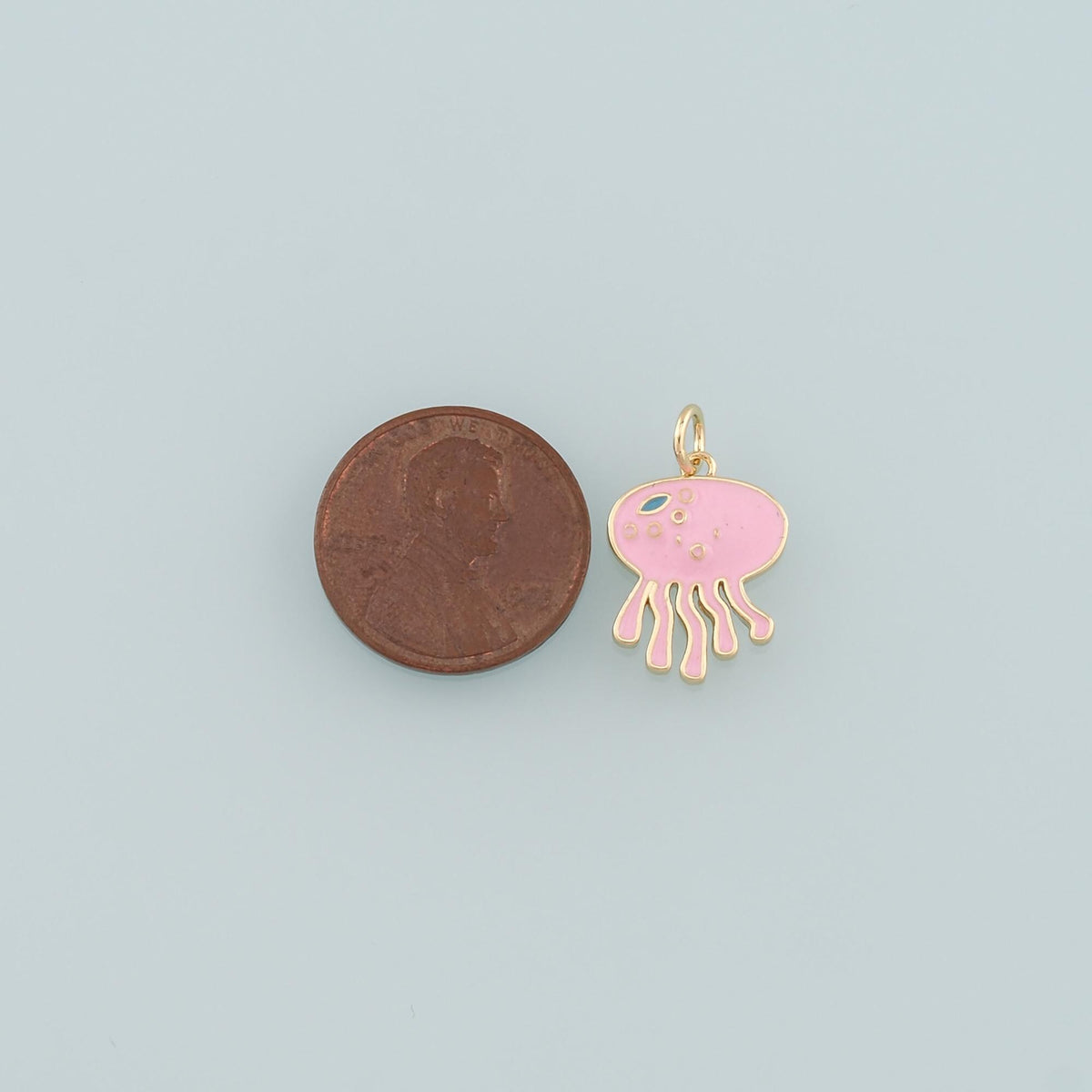 18K Gold Filled Fish Enamel Charm Pendant for Jewelry Making