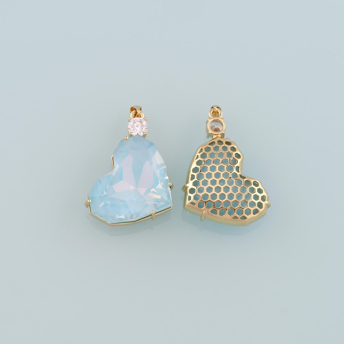 18K Gold Filled Heart Charm Pendant for Jewelry Making