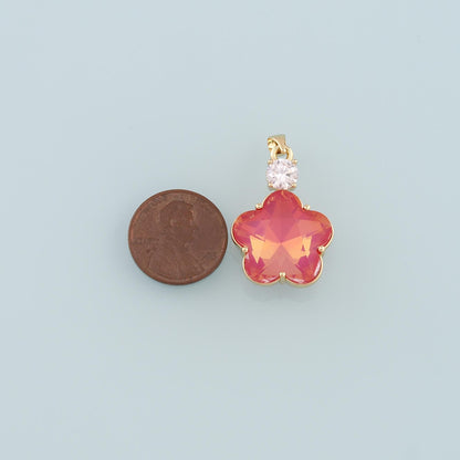 18K Gold Filled Crystal Star Charm Pendant for Jewelry Making