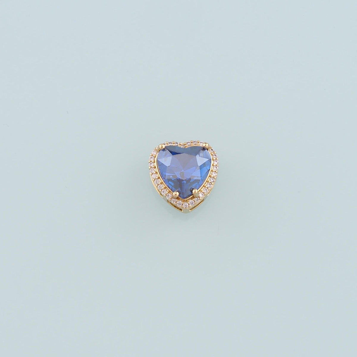 18K Gold Filled Crystal Heart Spacer Beads for Jewelry Making