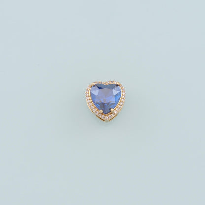 18K Gold Filled Crystal Heart Spacer Beads for Jewelry Making