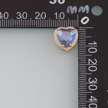 18K Gold Filled Crystal Heart Spacer Beads for Jewelry Making