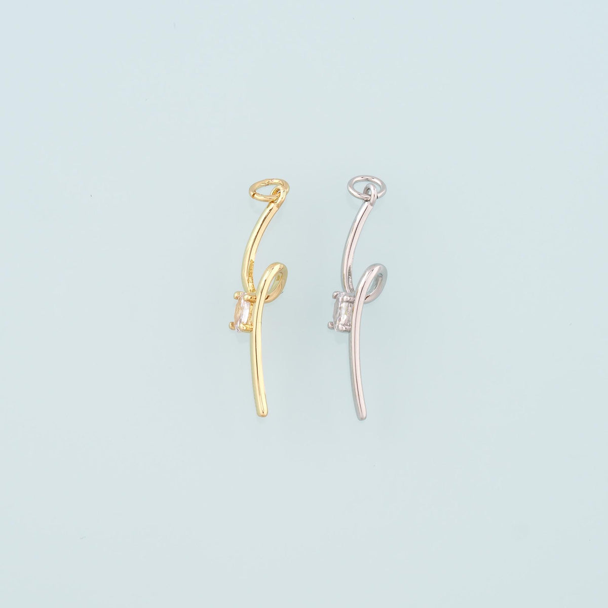 18K Gold Filled Geometry Pendant,Geometry Charm Bracelet Necklace for DIY Jewelry Making Supply