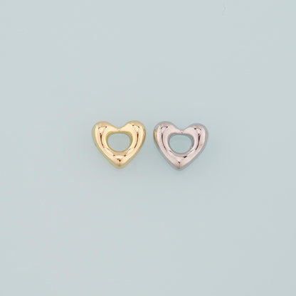 Gold Heart Charms,18K Gold Filled Heart Pendant,Dainty Heart Charm Bracelet Necklace for DIY Jewelry Making Supply