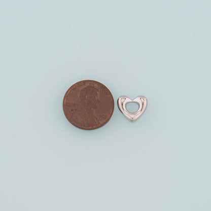 Gold Heart Charms,18K Gold Filled Heart Pendant,Dainty Heart Charm Bracelet Necklace for DIY Jewelry Making Supply