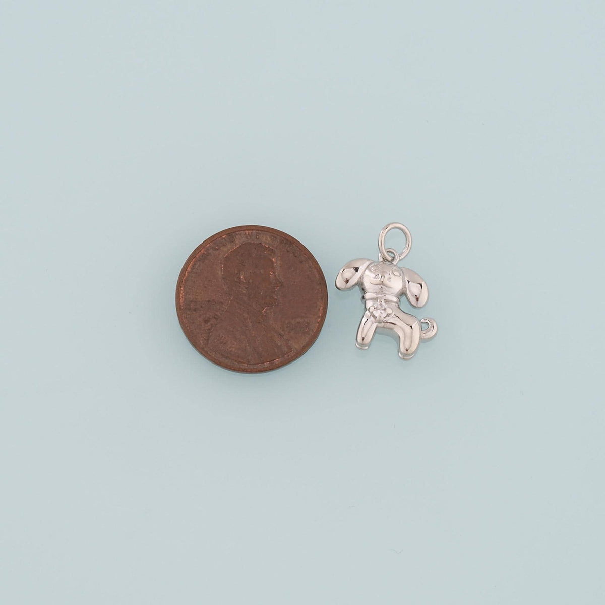 Gold Dog Charms,18K Gold Filled Dog Pendant,CZ Micro Pave Dog Charm Bracelet Necklace for DIY Jewelry Making Supply