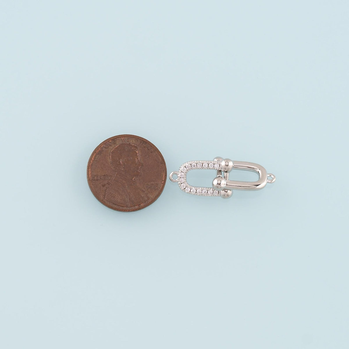 18K Gold Filled Cubic Zirconia Connector for Jewelry Making